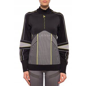 Adidas by Stella McCartney Run Outdoor Midlayer Top in Black/Grey, size Small